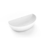 Cristalstone Perla Wanna wolnostojąca przyścienna 170x80 Biały mat PERLA