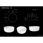 Cristalstone Separado Cinco Wanna wolnostojąca ∅140 biały mat OVALO 140