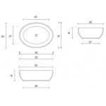 Cristalstone Separado Umywalka Stawiana na blat biała VIDRIO DOS
