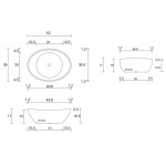 Cristalstone Separado Umywalka Stawiana na blat biała VIDRIO TRES