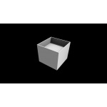 Cristalstone Separado Umywalka Stawiana na blat biała CUBO 35