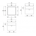 Cristalstone Separado Umywalka Stawiana na blat biała CUBO 35