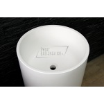 Cristalstone Separado Umywalka wolnostojąca z korkiem klik klak biały mat TUBA/CRISTKOR