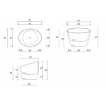 Cristalstone Separado Umywalka Stawiana na blat biała VIDRIO UNO