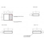Cristalstone Stelaż pod umywalkę wiszący 60 x 45 x 15 cm czarny mat ST600-02