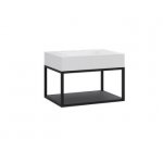 Cristalstone Stelaż pod umywalkę z półką 60 x 45 x 30 cm cm czarny mat ST600-03