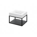 Cristalstone Stelaż pod umywalkę z półką 60 x 45 x 30 cm cm czarny mat ST600-03