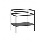 Cristalstone Stelaż pod umywalkę stojący z półką 60 x 45 x 73 cm czarny mat ST600-06