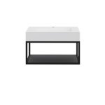 Cristalstone Stelaż pod umywalkę z półką 70 x 45 x 30 cm czarny mat ST700-03