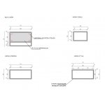 Cristalstone Stelaż pod umywalkę z półką i wieszakiem na ręcznik 70 x 45 x 30 cm czarny mat ST700-04