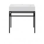 Cristalstone Stelaż pod umywalkę stojący 70 x 45 x 73 cm czarny mat ST700-05