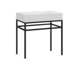 Cristalstone Stelaż pod umywalkę stojący 70 x 45 x 73 cm czarny mat ST700-05