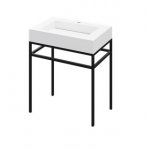 Cristalstone Stelaż pod umywalkę stojący 70 x 45 x 73 cm czarny mat ST700-05