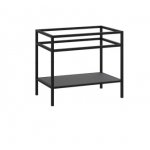 Cristalstone Stelaż pod umywalkę stojący z półką 70 x 45 x 73 cm czarny mat ST700-06