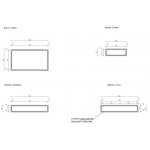 Cristalstone Stelaż pod umywalkę 80 x 45 x 15 cm czarny mat ST800-01
