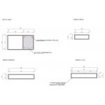 Cristalstone Stelaż pod umywalkę wiszący 80 x 45 x 15 cm czarny mat ST800-02