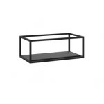 Cristalstone Stelaż pod umywalkę z półką i wieszakiem na ręcznik 80 x 45 x 30 cm czarny mat ST800-04