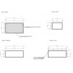 Cristalstone Stelaż pod umywalkę z półką 80 x 45 x 30 cm czarny mat ST800-03
