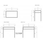 Cristalstone Stelaż pod umywalkę stojący 80 x 45 x 73 cm czarny mat ST800-05