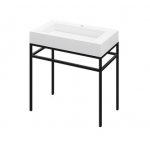 Cristalstone Stelaż pod umywalkę stojący 80 x 45 x 73 cm czarny mat ST800-05