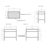 Cristalstone Stelaż pod umywalkę stojący z półką 80 x 45 x 73 cm czarny mat ST800-06