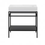 Cristalstone Stelaż pod umywalkę stojący z półką 80 x 45 x 73 cm czarny mat ST800-06