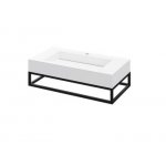 Cristalstone Stelaż pod umywalkę 90 x 45 x 15 cm czarny mat ST900-01