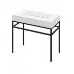Cristalstone Stelaż pod umywalkę stojący 90 x 45 x 73 cm czarny mat ST900-05