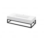 Cristalstone Stelaż pod umywalkę 100 x 45 x 15 cm czarny mat ST1000-01