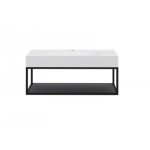 Cristalstone Stelaż pod umywalkę z półką 100 x 45 x 30 cm czarny mat ST1000-03