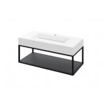 Cristalstone Stelaż pod umywalkę z półką 100 x 45 x 30 cm czarny mat ST1000-03