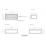 Cristalstone Stelaż pod umywalkę z półką i wieszakiem na ręcznik 100 x 45 x 30 cm czarny mat ST1000-04