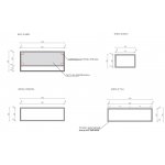 Cristalstone Stelaż pod umywalkę stojący 100 x 45 x 73 cm czarny mat ST1000-05