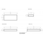 Cristalstone Stelaż pod umywalkę 110 x 45 x 15 cm czarny mat ST1100-01