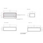 Cristalstone Stelaż pod umywalkę z półką i wieszakiem na ręcznik 110 x 45 x 30 cm czarny mat ST1100-04