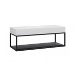 Cristalstone Stelaż pod umywalkę z półką i wieszakiem na ręcznik 110 x 45 x 30 cm czarny mat ST1100-04