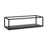 Cristalstone Stelaż pod umywalkę z półką i wieszakiem na ręcznik 110 x 45 x 30 cm czarny mat ST1100-04