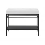 Cristalstone Stelaż pod umywalkę stojący z półką 110 x 45 x 73 cm czarny mat ST1100-06