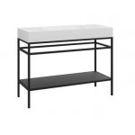 Cristalstone Stelaż pod umywalkę stojący z półką 110 x 45 x 73 cm czarny mat ST1100-06