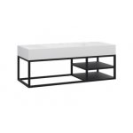 Cristalstone Stelaż pod umywalkę wiszący z dwoma półkami 110 x 45 x 30 cm czarny mat ST1100-08