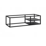 Cristalstone Stelaż pod umywalkę wiszący z dwoma półkami 110 x 45 x 30 cm czarny mat ST1100-08