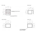 Cristalstone Stelaż pod umywalkę wiszący mały 40 x 45 x 30 cm czarny mat ST1100-09