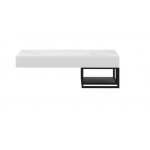 Cristalstone Stelaż pod umywalkę wiszący mały 40 x 45 x 30 cm czarny mat ST1100-09