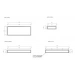 Cristalstone Stelaż pod umywalkę 120 x 45 x 15 cm czarny mat ST1200-01