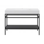 Cristalstone Stelaż pod umywalkę stojący z półką 120 x 45 x 73 cm czarny mat ST1200-06