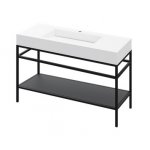Cristalstone Stelaż pod umywalkę stojący z półką 120 x 45 x 73 cm czarny mat ST1200-06
