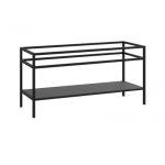 Cristalstone Stelaż pod umywalkę stojący z półką 120 x 45 x 73 cm czarny mat ST1200-06