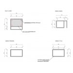 Cristalstone Stelaż pod umywalkę wiszący mały 50 x 45 x 30 cm czarny mat ST1200-09