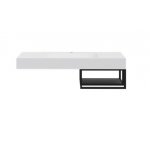 Cristalstone Stelaż pod umywalkę wiszący mały 50 x 45 x 30 cm czarny mat ST1200-09