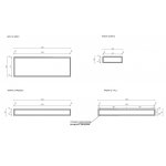 Cristalstone Stelaż pod umywalkę 130 x 45 x 15 cm czarny mat ST1300-01